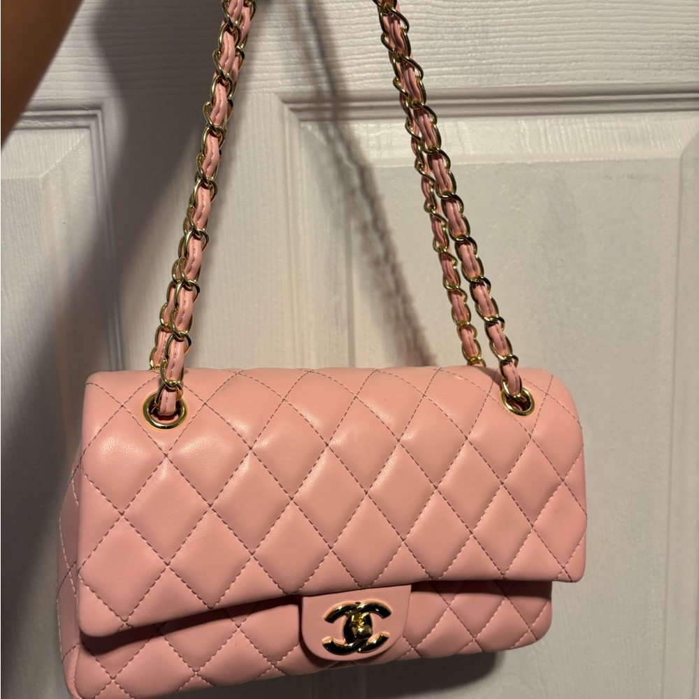 Chanel Light Pink Quilted Shoulder Bag